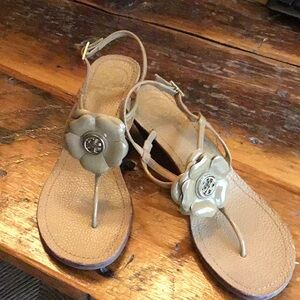 Tory Burch Shelby Thong Patent Leather Sandals